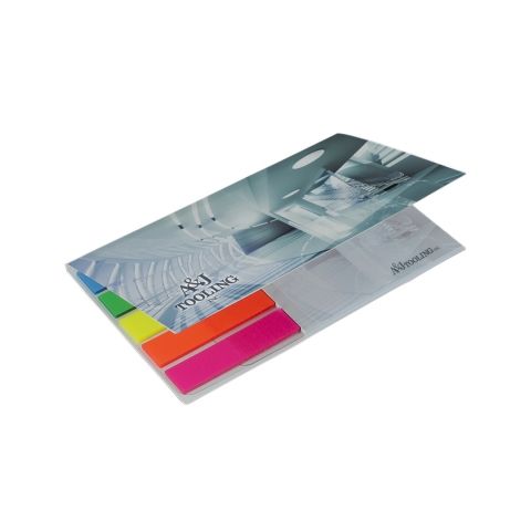 BIC 75 mm x 75 mm Adhesive Notepad with Flag Booklet White | Without Branding | Without Branding