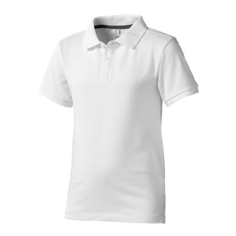 Calgary Short Sleeve Kids Polo White | Without Branding