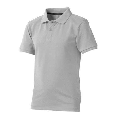 Calgary Short Sleeve Kids Polo Light Grey | Without Branding