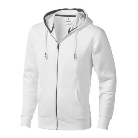 Arora Hooded Full Zip Sweater White | Without Branding