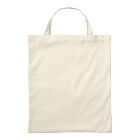 Bag with Furrow 38x42 Short Handles Beige | No Branding | No Branding