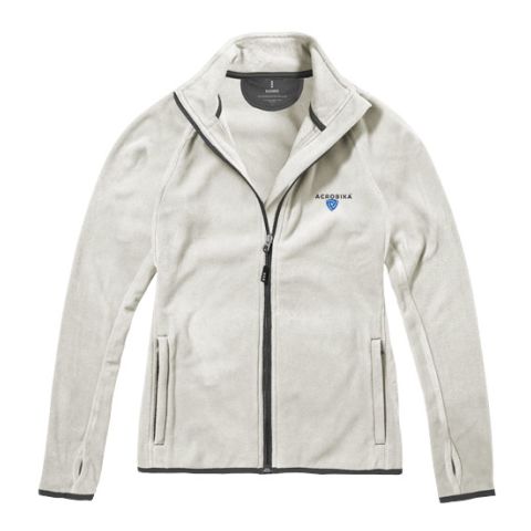 Brossard Micro Fleece Full Zip Ladies Jacket Light Grey | Without Branding