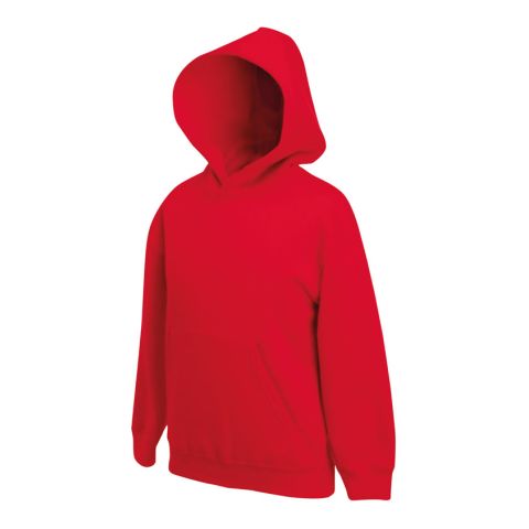 Kids Hooded Sweat Red | No Branding