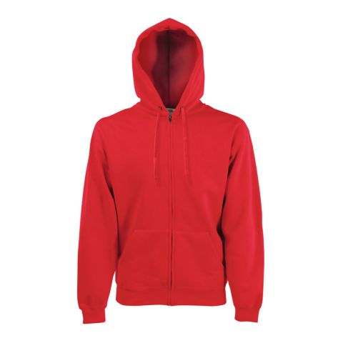 Hooded Sweat Jacket Red | No Branding