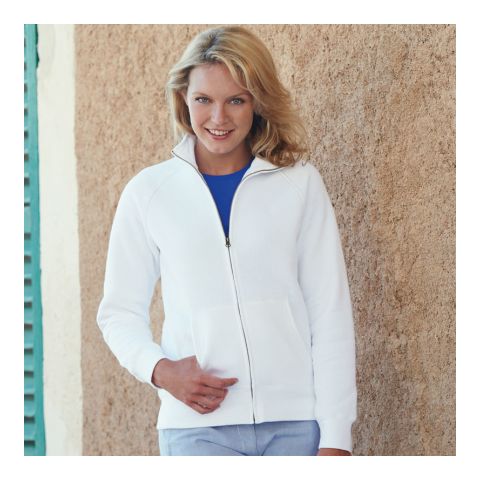 New Lady Fit Sweat Jacket White | No Branding