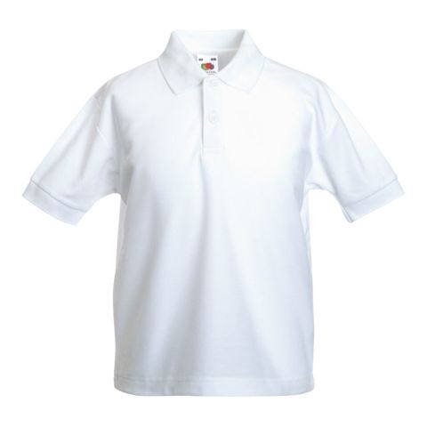 Kids 65/35 Piqué Polo White | No Branding