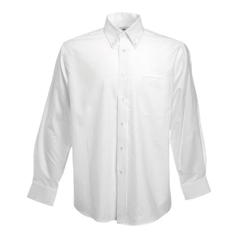 Long Sleeve Oxford Shirt White | No Branding