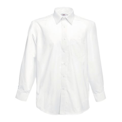 Long Sleeve Poplin Shirt White | No Branding
