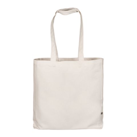 Canvas-Bag with furrow 38x42 long handles Beige | No Branding | No Branding