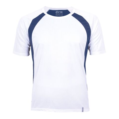 Cona Pace Tech Tee Men White - Navy Blue | No Branding