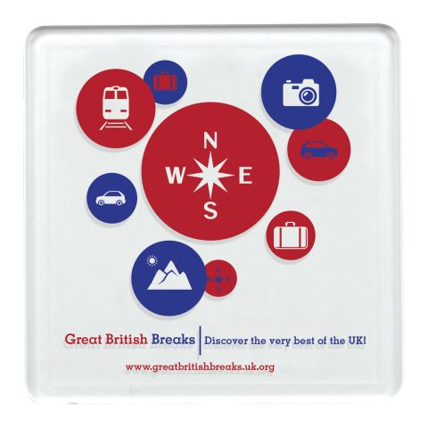 Square Plastic Coaster Clear | Plain