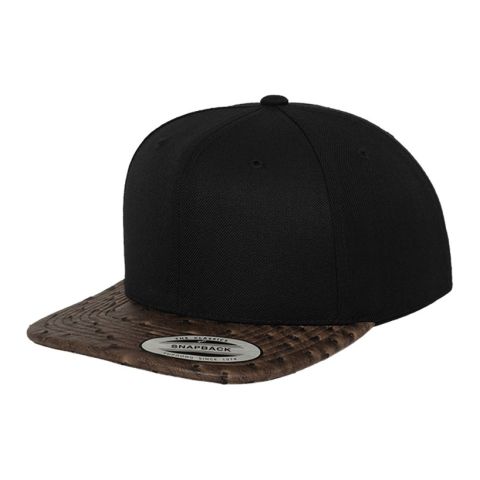 Leather Snapback Black | No Branding