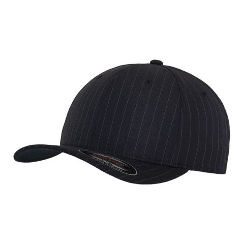 Flexfit Pinstripe Black - White | No Branding