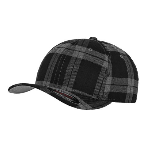 Flexfit Tartan Plaid Black - Grey | No Branding