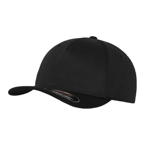 Flexfit 5 Panel Black | No Branding