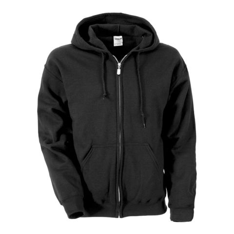 Heavy Blend Full Zip Hooded Sweatshirt Black | No Branding