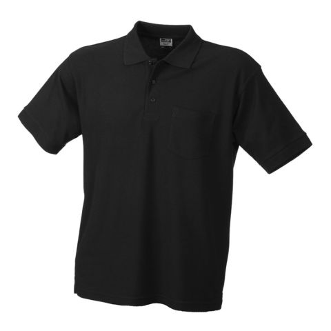 Polo Piqué Pocket Black | No Branding