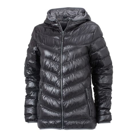 Ladies´ Down Jacket Black - Grey | No Branding