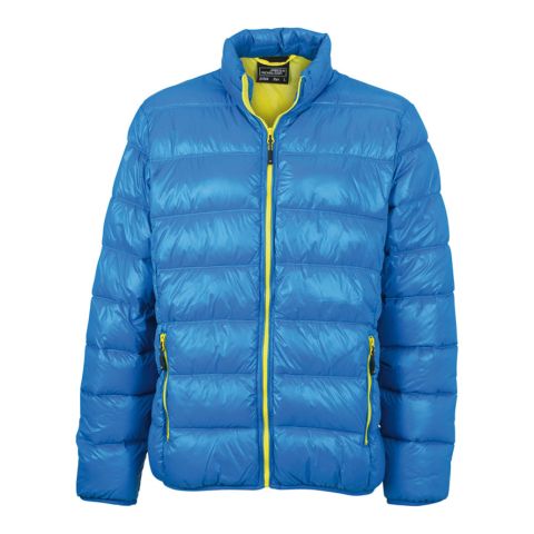 Men&#039;s Winter Down Jacket Medium Blue - Yellow | No Branding