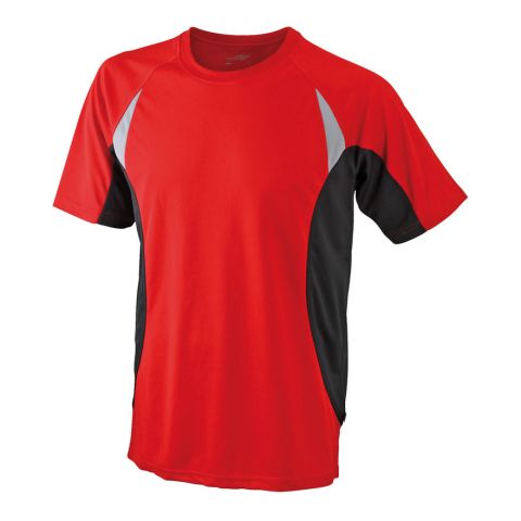 Men&#039;s Running T Red - Black | No Branding