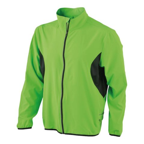 Men&#039;s Running Jacket Black - Neon Green | No Branding