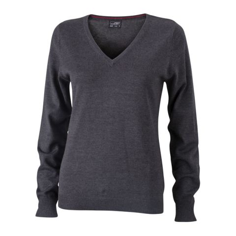 Ladies&#039; V-Neck Jumper Anthracite | No Branding