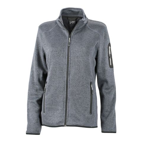 Ladies&#039; Knitted Fleece Jackett Grey - Silver | No Branding