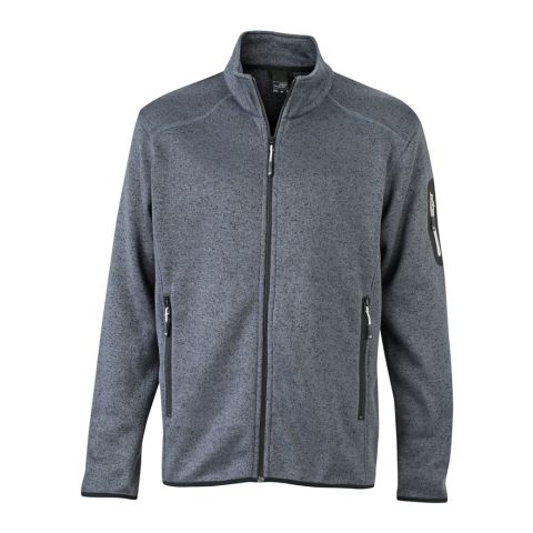 Men&#039;s Knitted Fleece Jackett Grey - Silver | No Branding