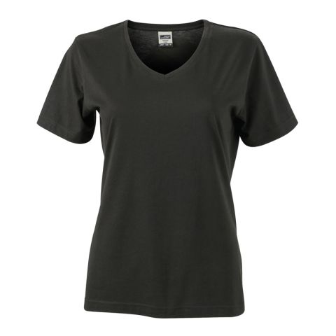 Ladies&#039; Workwear T-Shirt V-Neck Black | No Branding