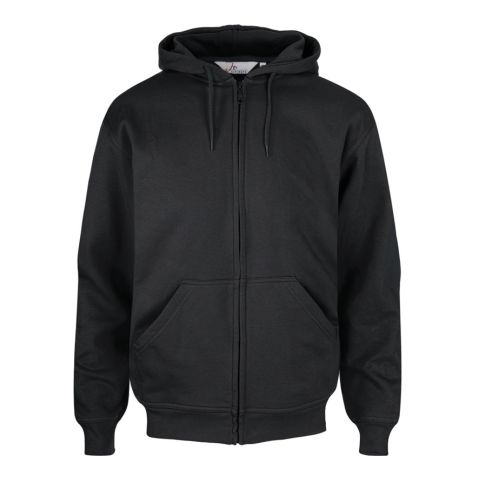 Ultimate Full-Zip Hooded Sweat Black - White | No Branding