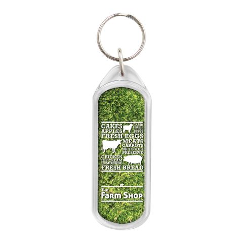 D2 Lozenge Keyring Clear | Plain