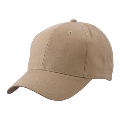 Brushed 6 Panel Cap Beige | No Branding