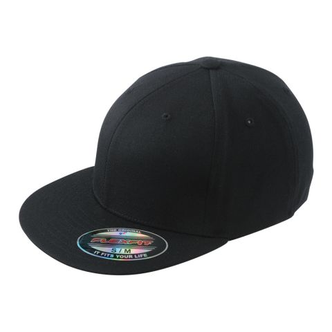 Flexfit Flat Peak Cap Black | No Branding