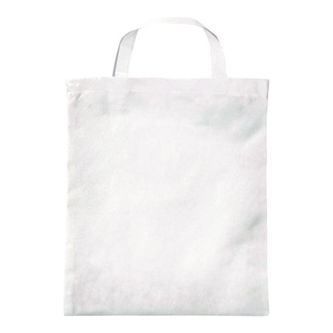 PP Bag with Bottom Fold 38x42 Short Handle White | 1-Colour Print | 3-Colour Print