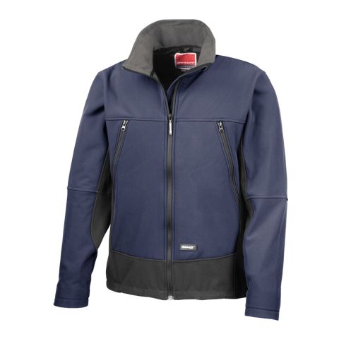 Soft Shell Active Jacket Black - Navy Blue | No Branding