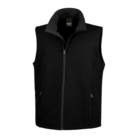 Printable Softshell Body Warmer Men Black | No Branding