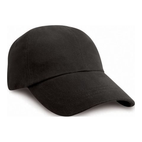 Low Profile Heavy Brushed Cotton Cap Black | No Branding