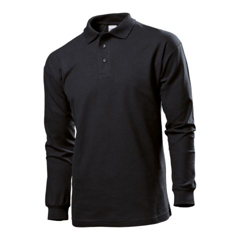 Polo Long Sleeve Black | No Branding