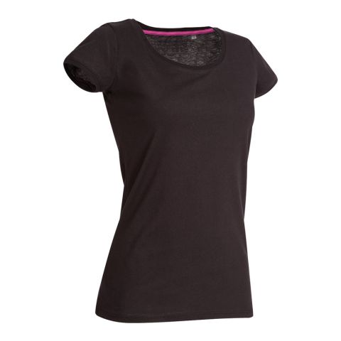 Women Crew Neck Shirt Megan Black | No Branding