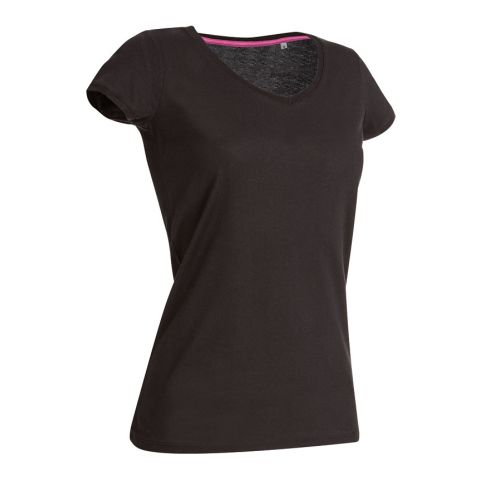 Women V-Neck Shirt Megan Black | No Branding