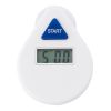 Plastic Electronic Shower Timer White | 1-Colour Pad Print