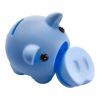 Plastic Piggy Bank Light Blue | Without Branding