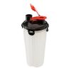 Plastic Protein Shaker (350Ml) With Two Compartments Black | 1-Colour Pad Print