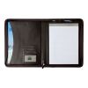 A4 Zipper Folder In Bonded Leather Brown | 1-Colour Pad Print