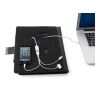 PU A4 Folder With Power Bank & Tablet Holder Black | 1-Colour Pad Print