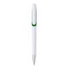 Plastic, Twist Action Ball Pen With Integrated Clip Green | Without Branding