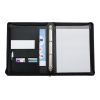 Leather Charles Dickens A4 Zipper Folder Black | 1-Colour Pad Print