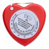 Plastic, 15 Mt, Heart Shaped, BMI Tape Measure Red | Without Branding