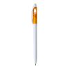 Plastic Ball Pen With Black Ink White - Orange | Without Branding