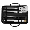 4Pc Barbecue Set Black | 1-Colour Transfer Print